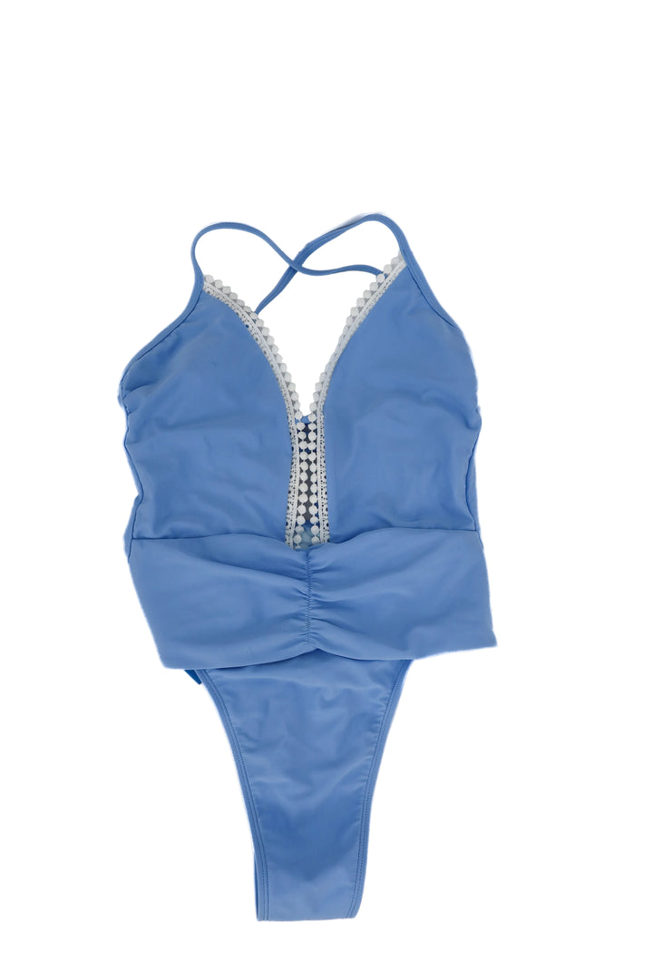 cupshe blue laguna beach one-piece swim NWT (S)