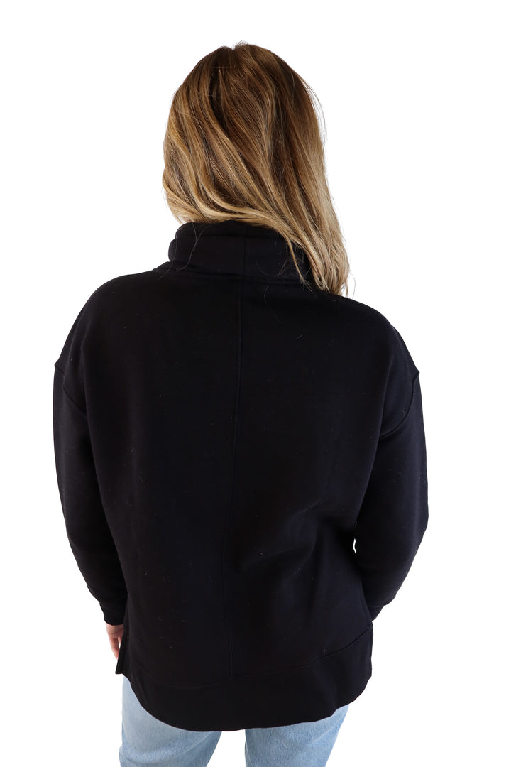 Athleta black turtleneck sweatshirt (xs; retail $109)