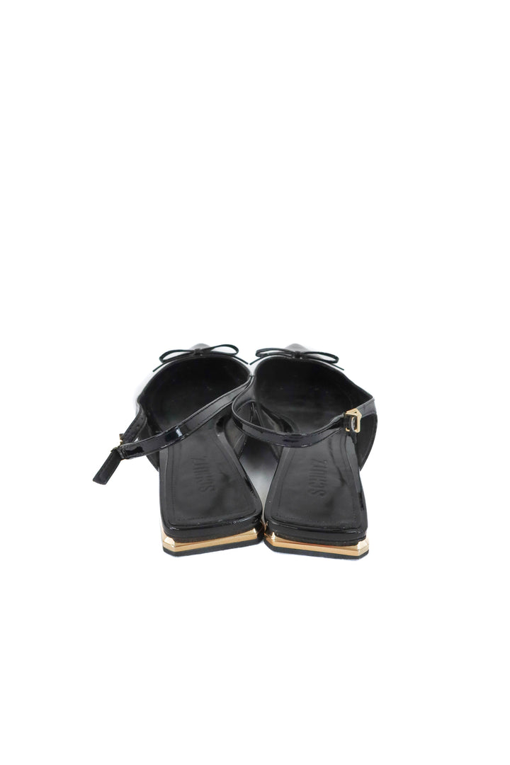 schutz black patent sling back flats (8; retail $178)