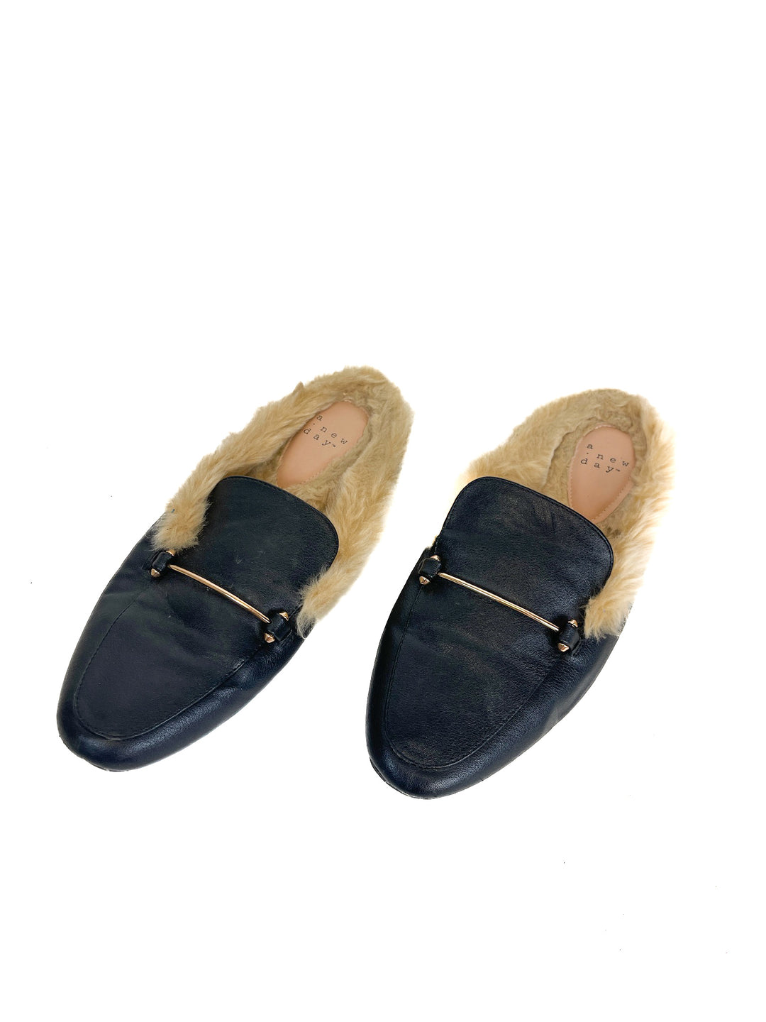 A New Day Black Faux Fur Mule (9)