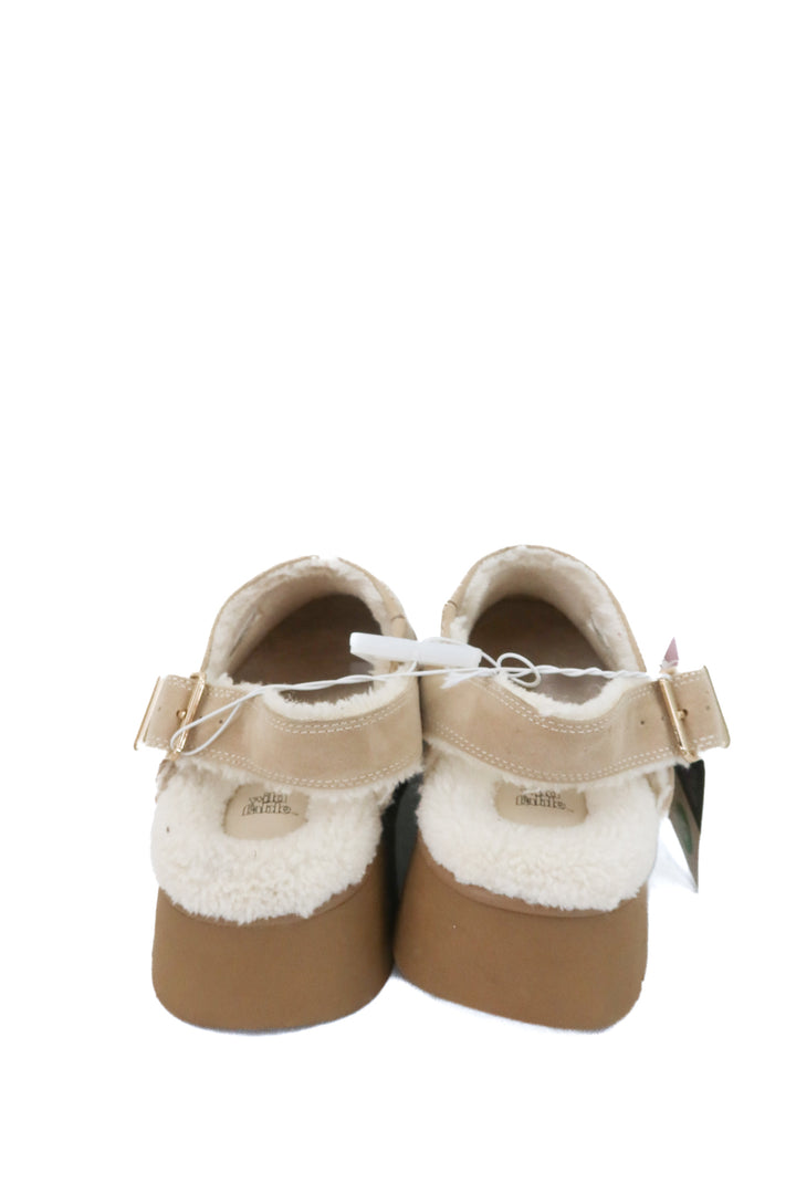 wild fable cream sherpa lined clog mules nwt (10)