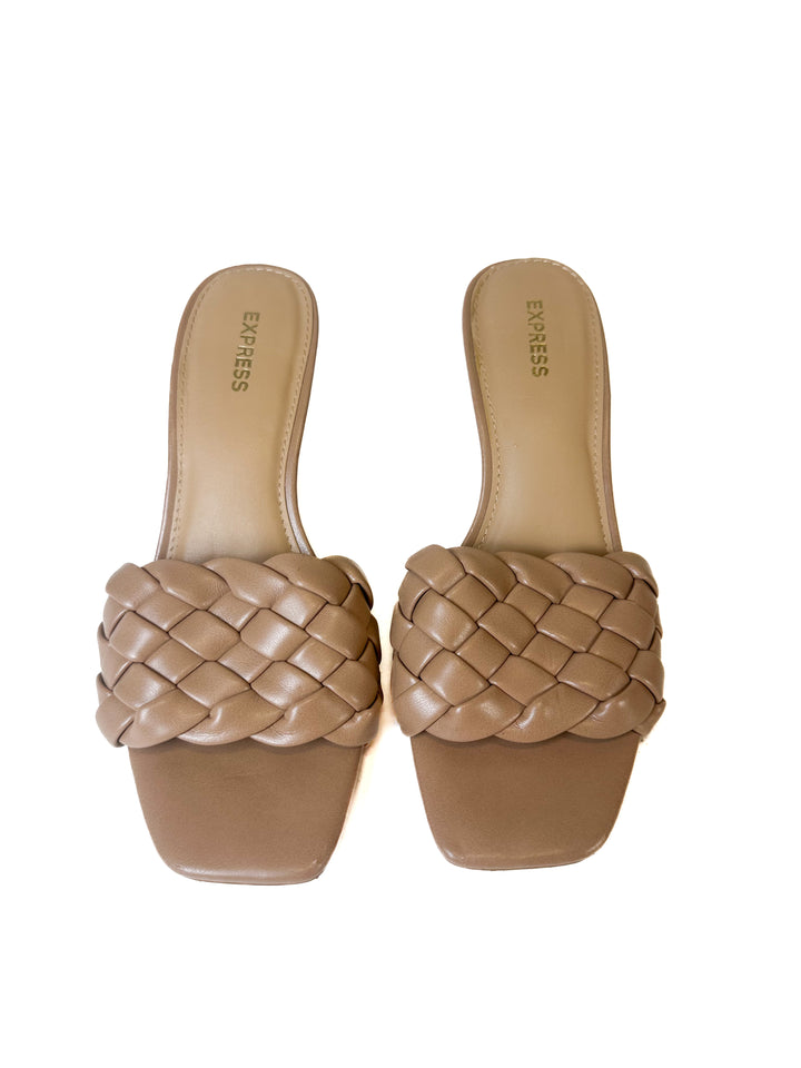 Express Tan Woven Heels (7)