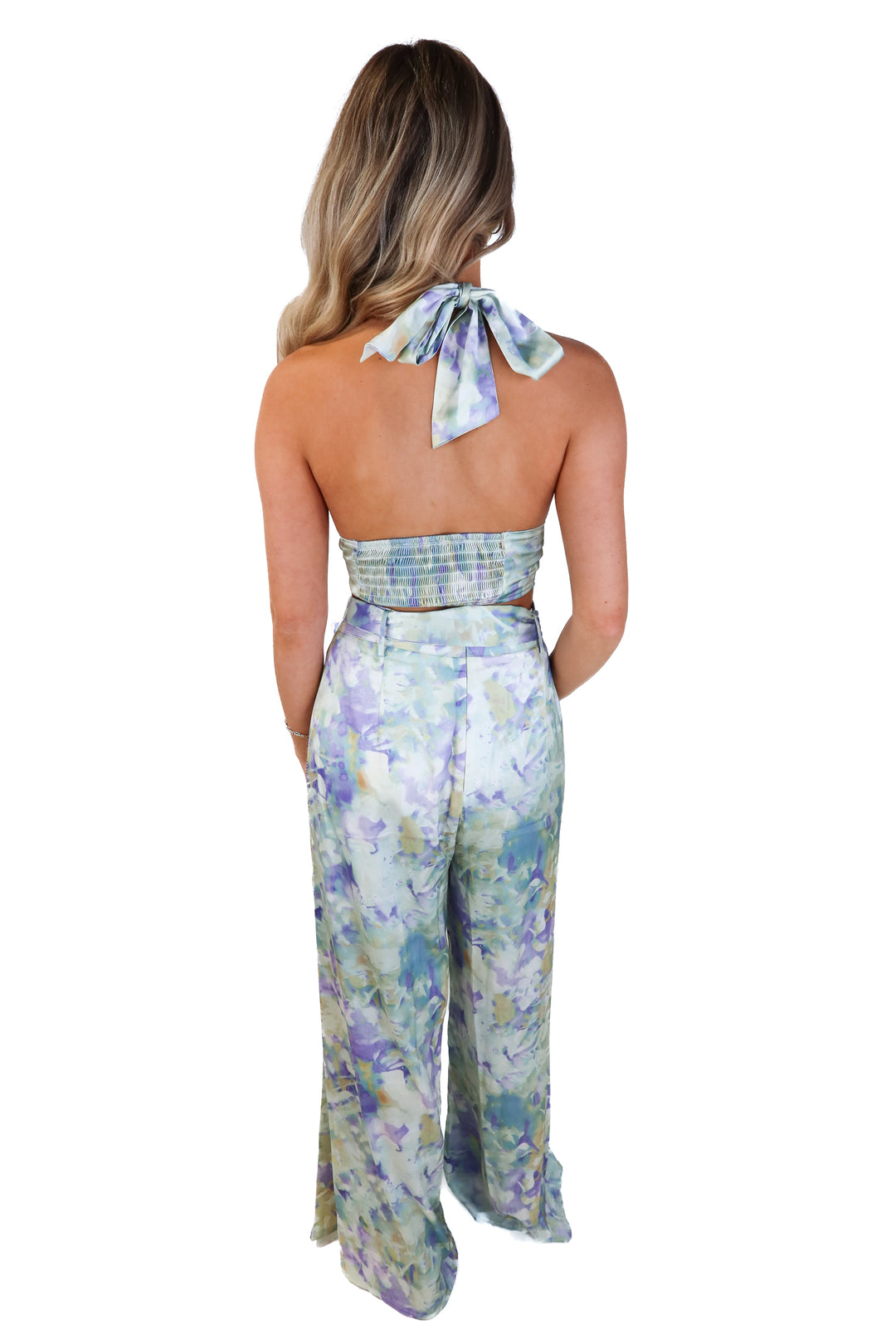 12th tribe printed satin set NWT (s; retail $100)