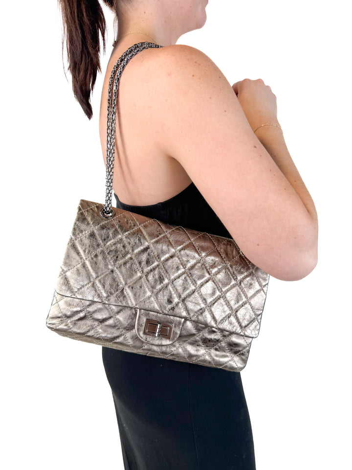 Chanel Metallic Reissue 226 Double Flap Bag (retail $11,700)