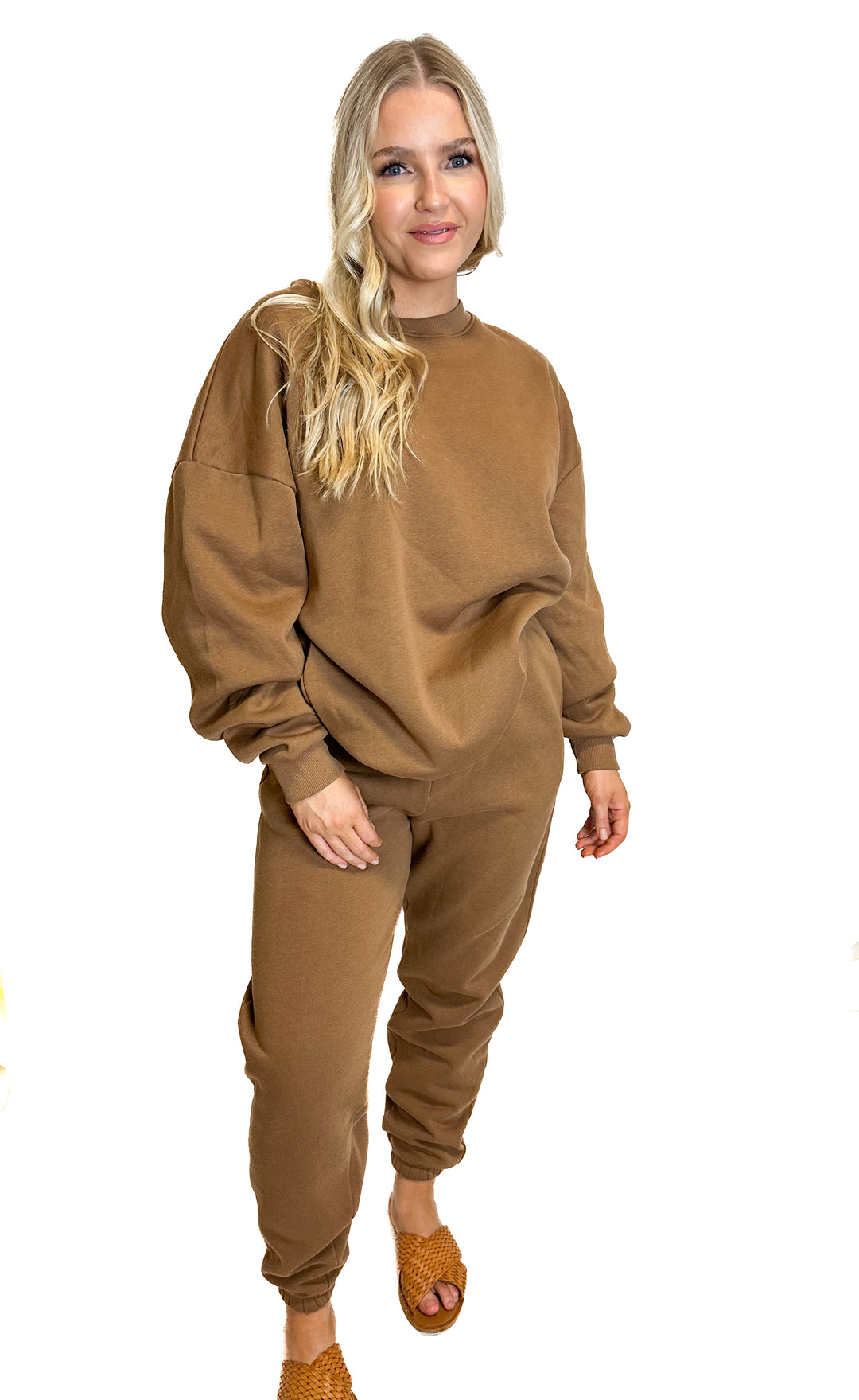 Nuuds Brown Sweatshirt and Pants Set (S)