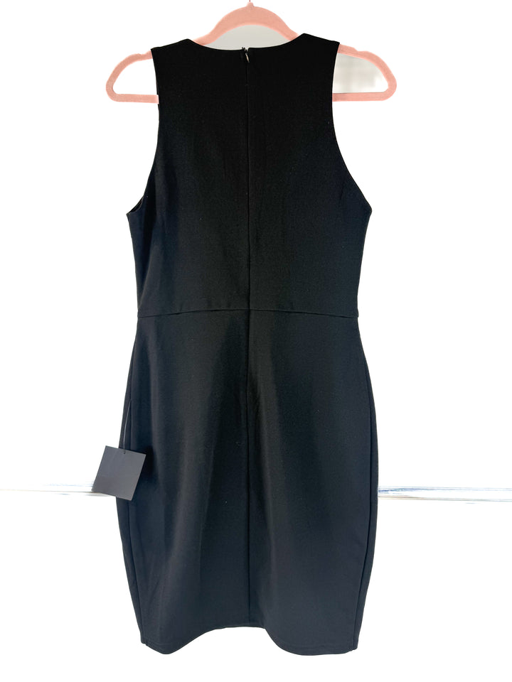 lulus black scalloped dress (L)