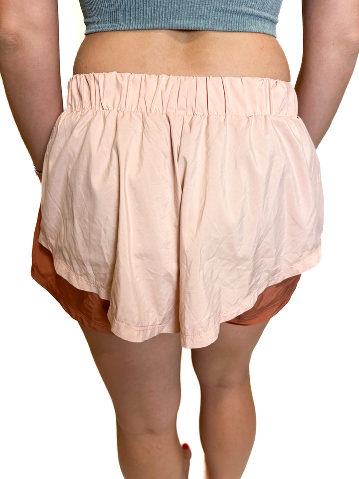 FP Movement Tan and Rust Running Shorts (M)