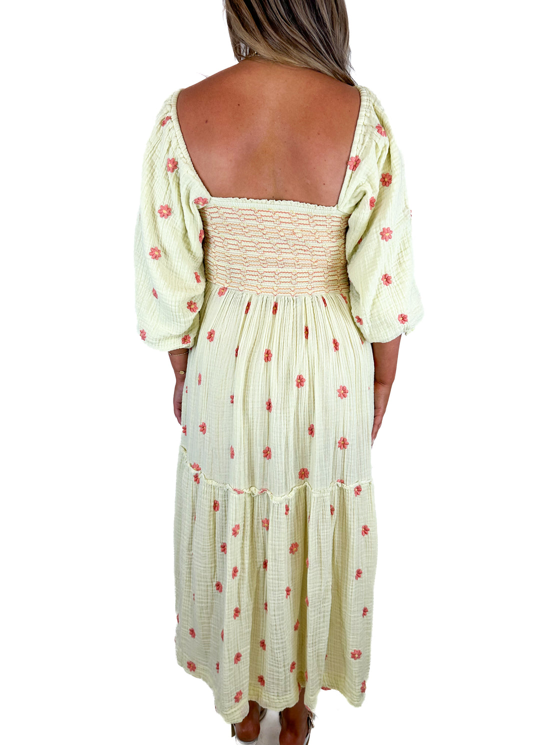 Free People Dahlia Embroidered Maxi Dress (S)