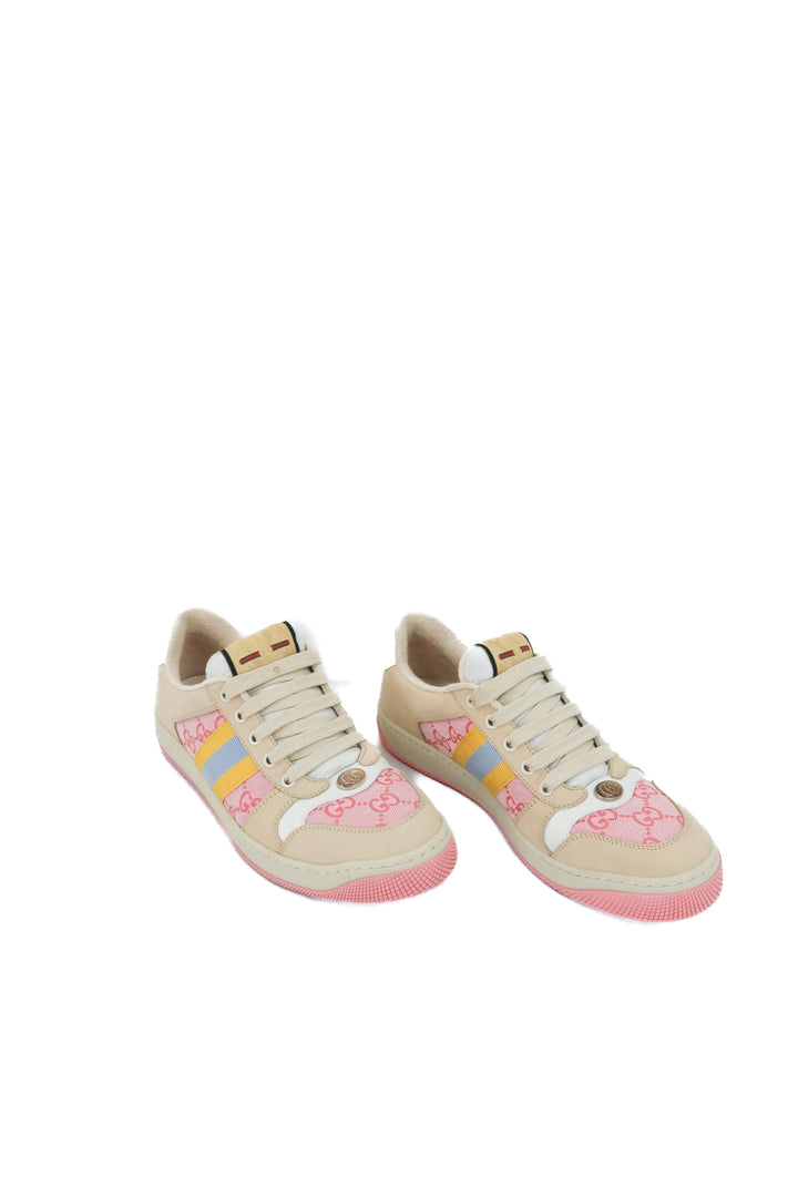 gucci monogram pink sneaker (39/ US8.5-9; retails $1,160)