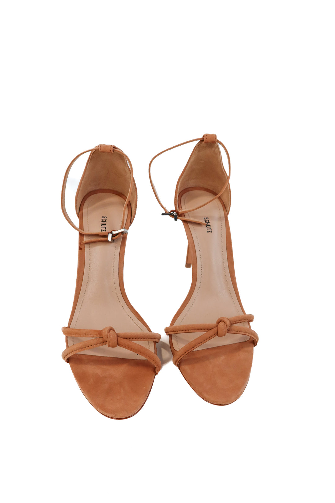 Schutz nude leather heels (9; retail $158)