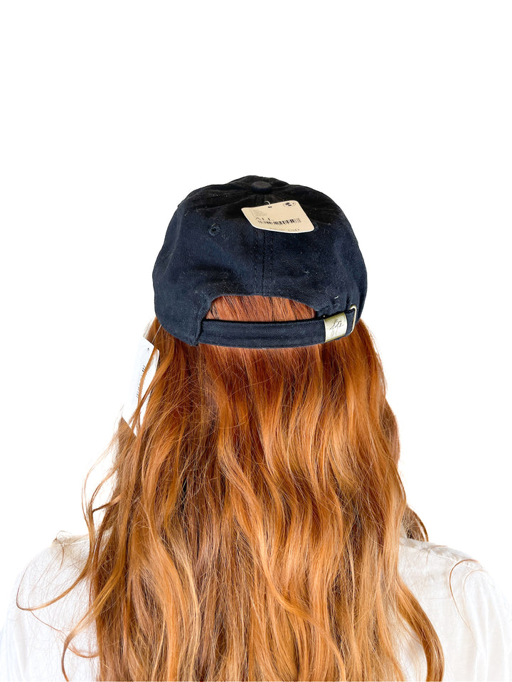 Free People Black Baseball Hat NWT (O/S)