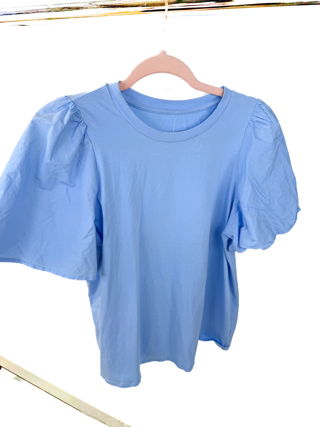 a new day blue puff sleeve top (L)