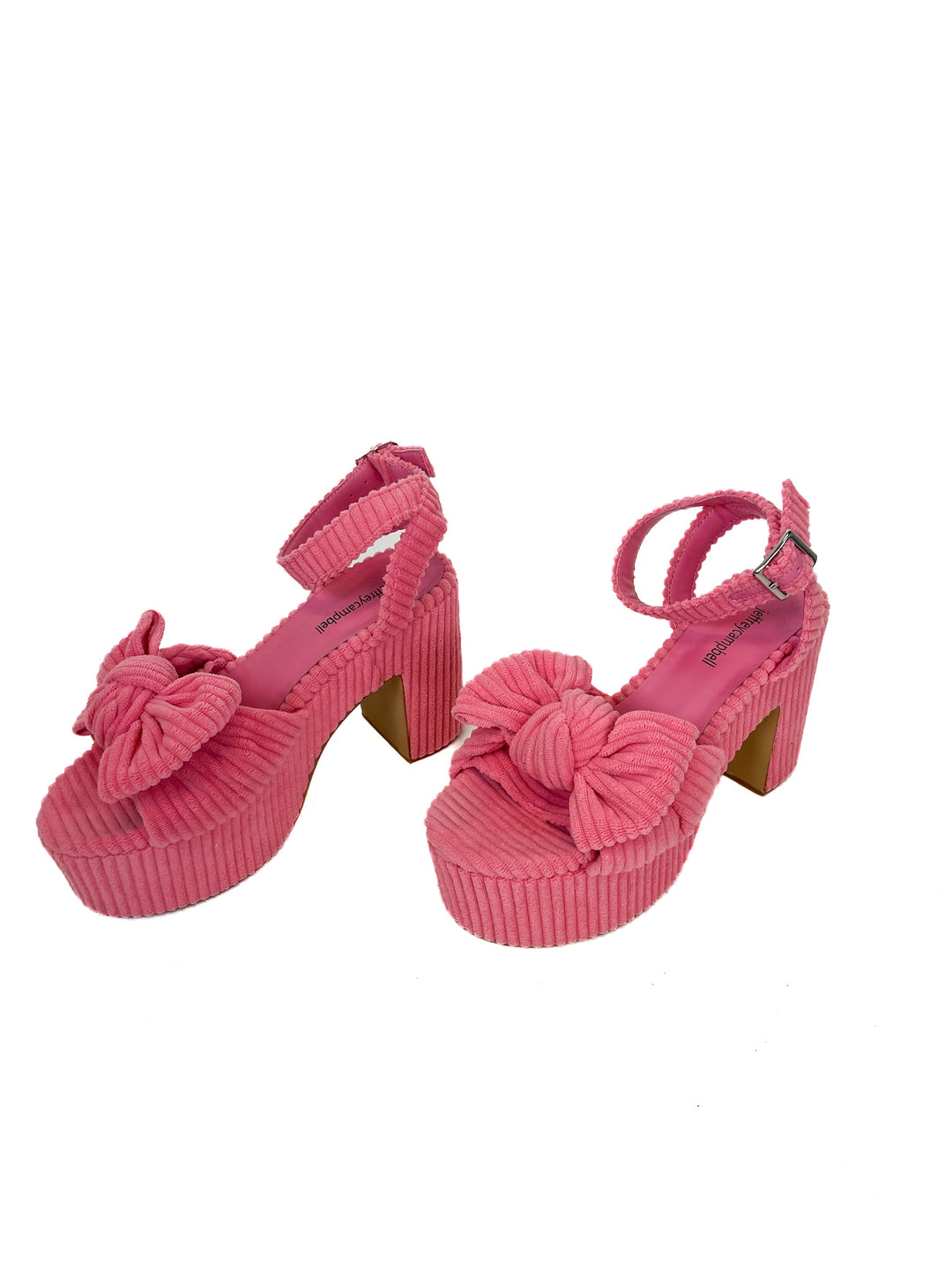 Jeffrey Campbell Bright Pink Corduroy Platform Heels (8)