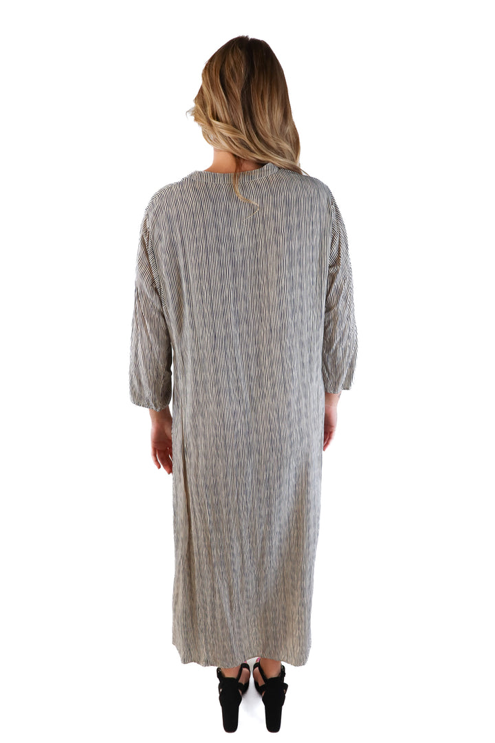 Natalie Martin Striped Midi Dress (M; retail $298)