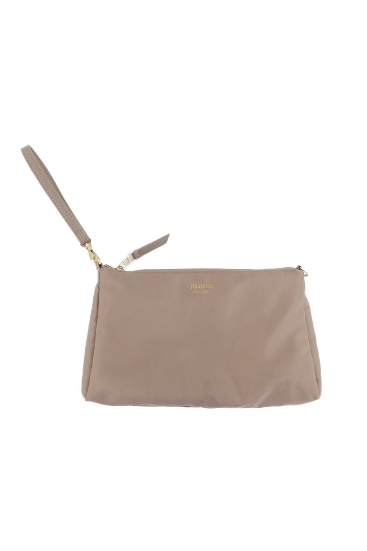jujube taupe nylon wristlet set (retail $65)