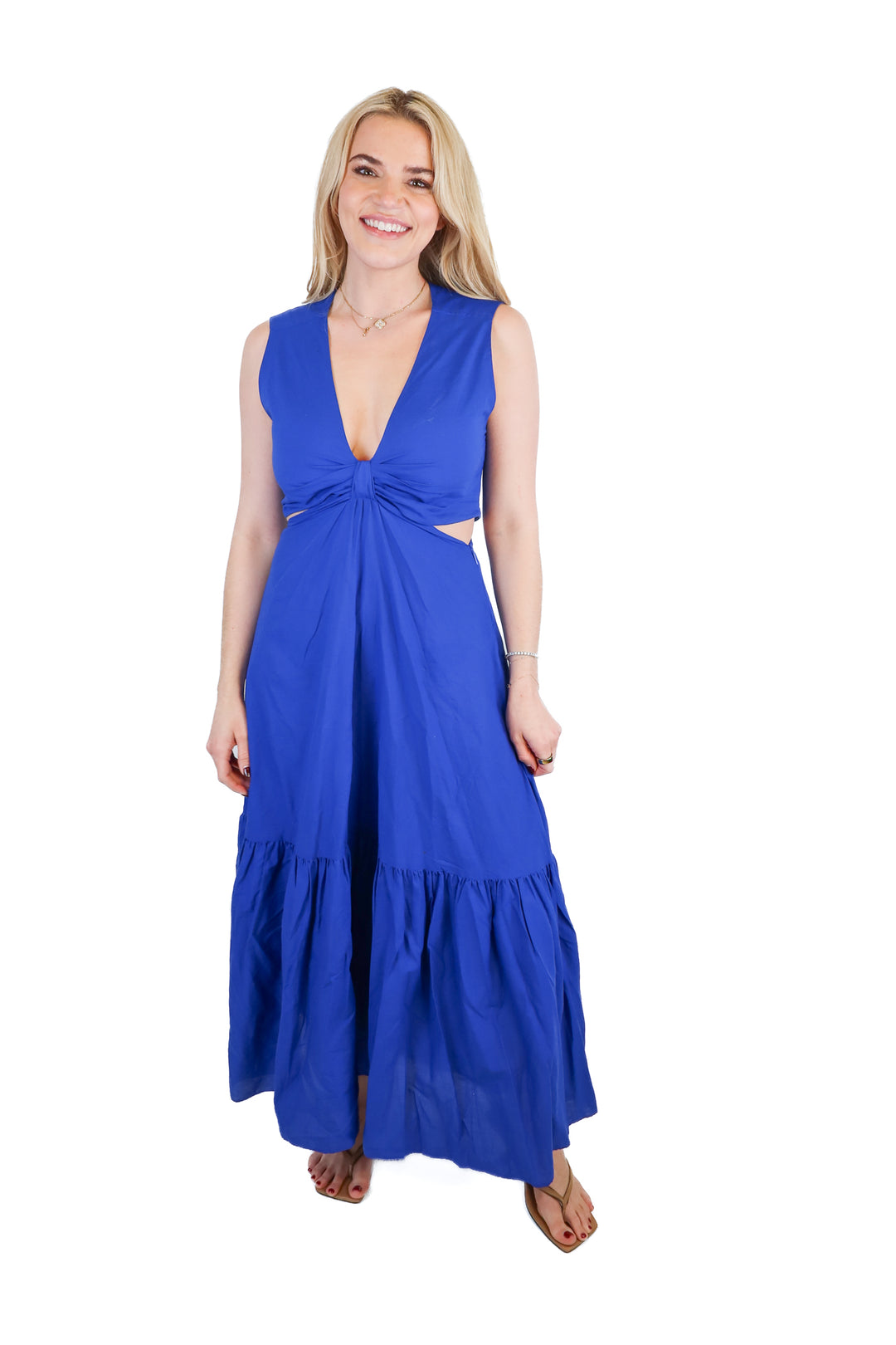 mng navy blue maxi dress (2; retail $79.99)