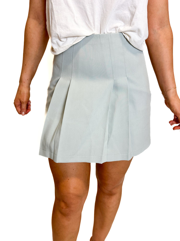 Abercrombie Light Green Pleated Mini Skort NWT (XS)