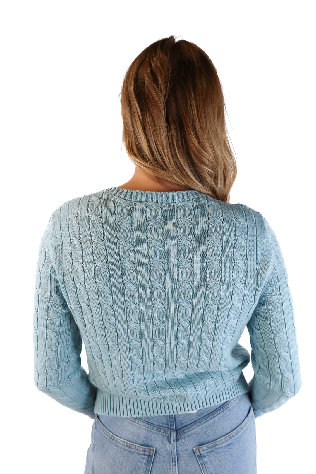 SOLD: Frances valentine light blue sweater NWT (M; retails for $278)