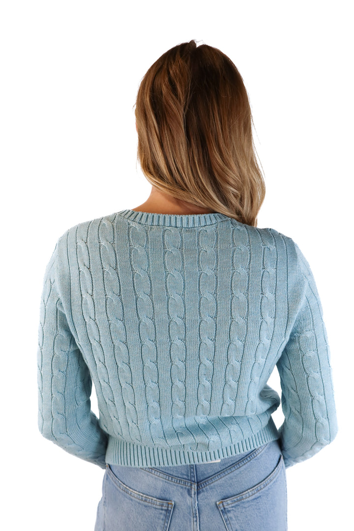 SOLD: Frances valentine light blue sweater NWT (M; retails for $278)