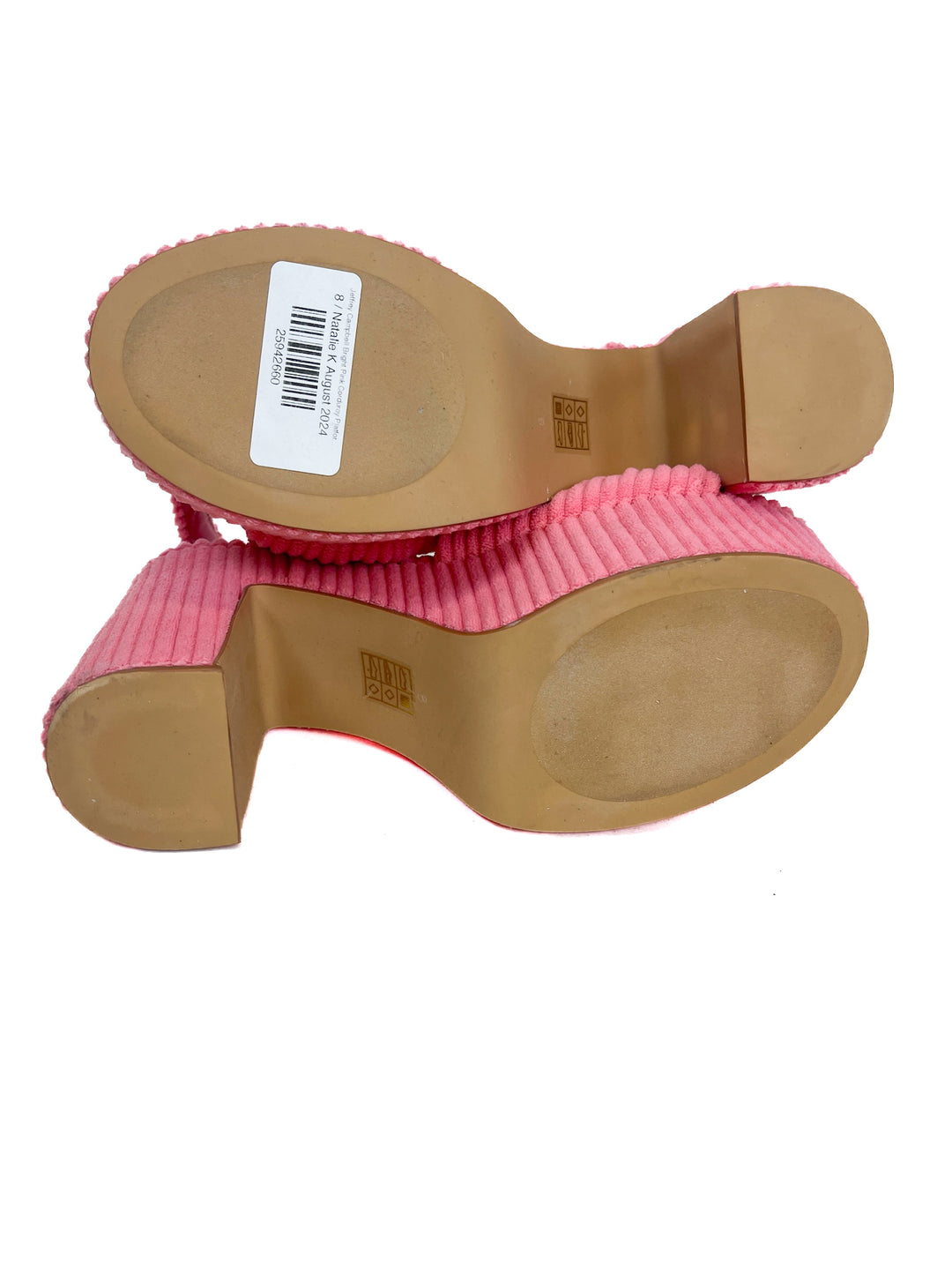 Jeffrey Campbell Bright Pink Corduroy Platform Heels (8)