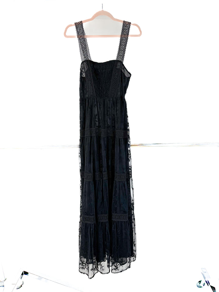 tularosa black eyelet maxi dress NWT (s; est. retail $258)