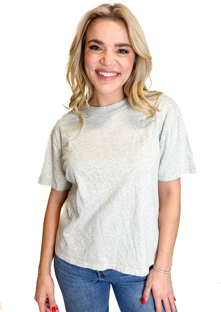 Abercrombie Heathered Grey T-Shirt (XS)