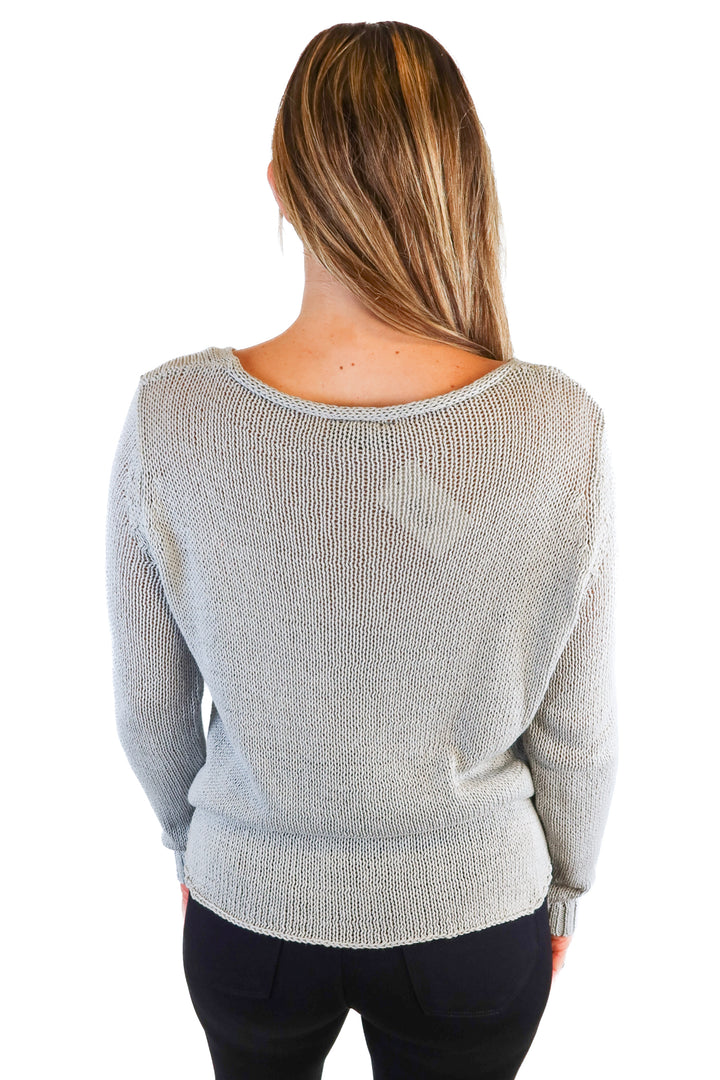 wooden ships grey heart sweater (s; retail $139)*
