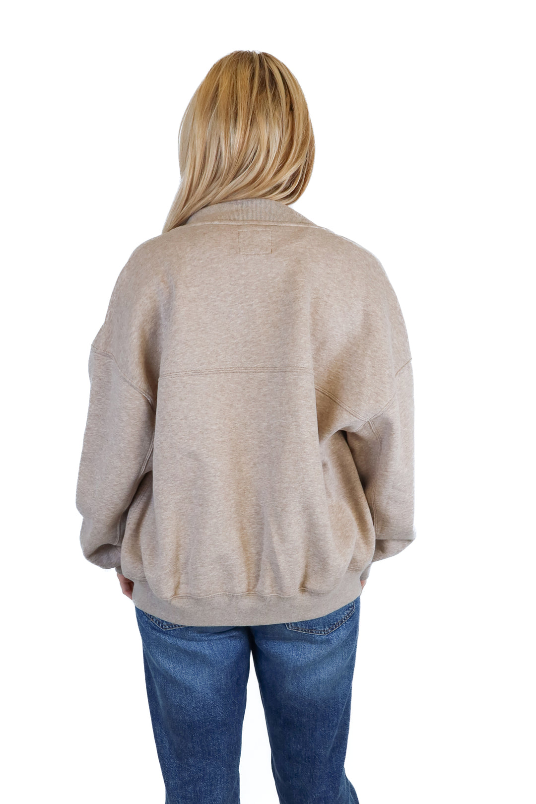 abercrombie taupe soft bomber jacket (s; retail $70)