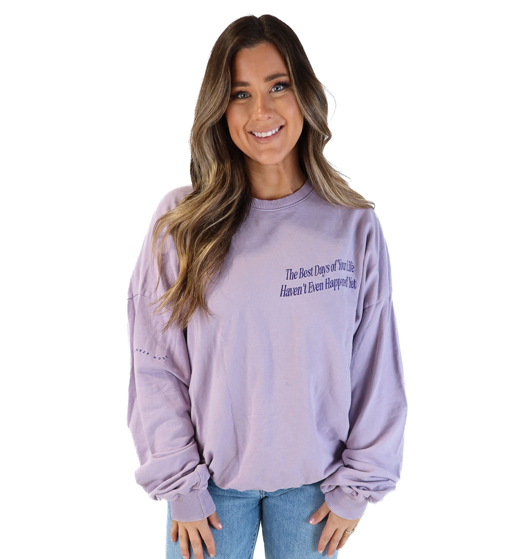 Parker Moss purple graphic Crewneck (xl)