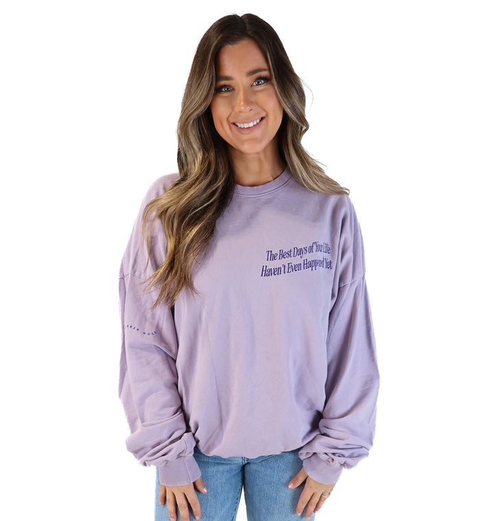 Parker Moss purple graphic Crewneck (xl)