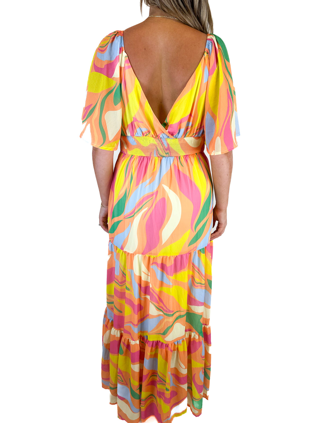 Flying Tomato Patterned Maxi Dress (L)