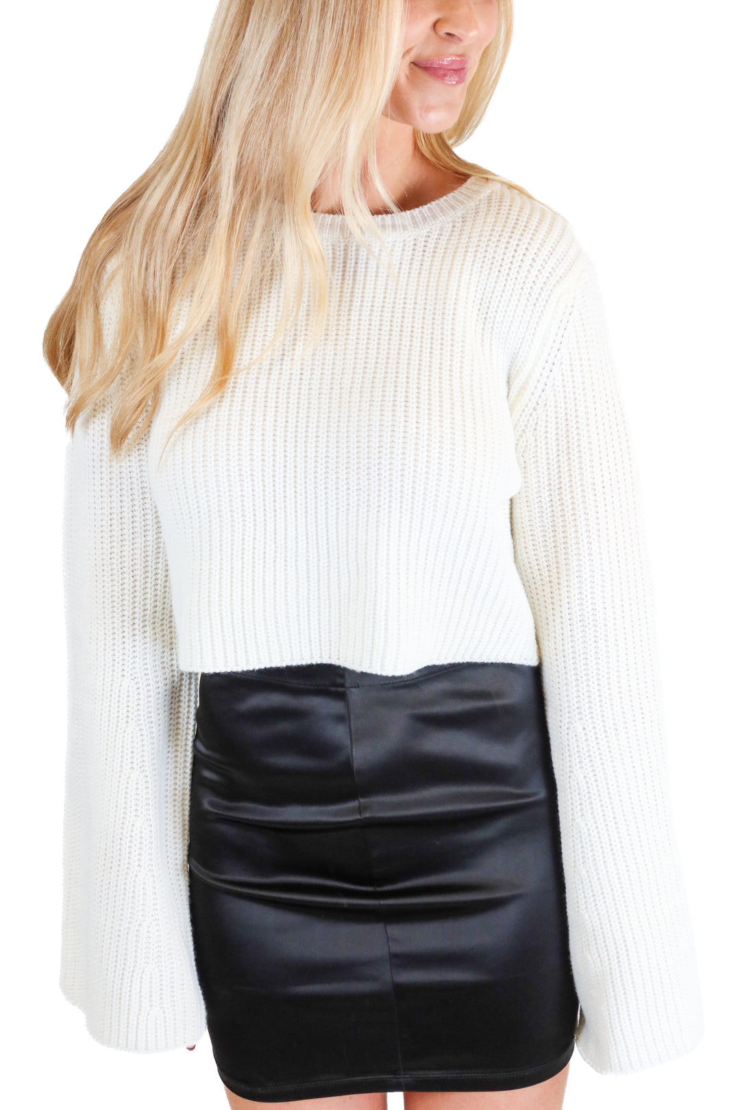 Princess Polly ivory knit sweater (S)