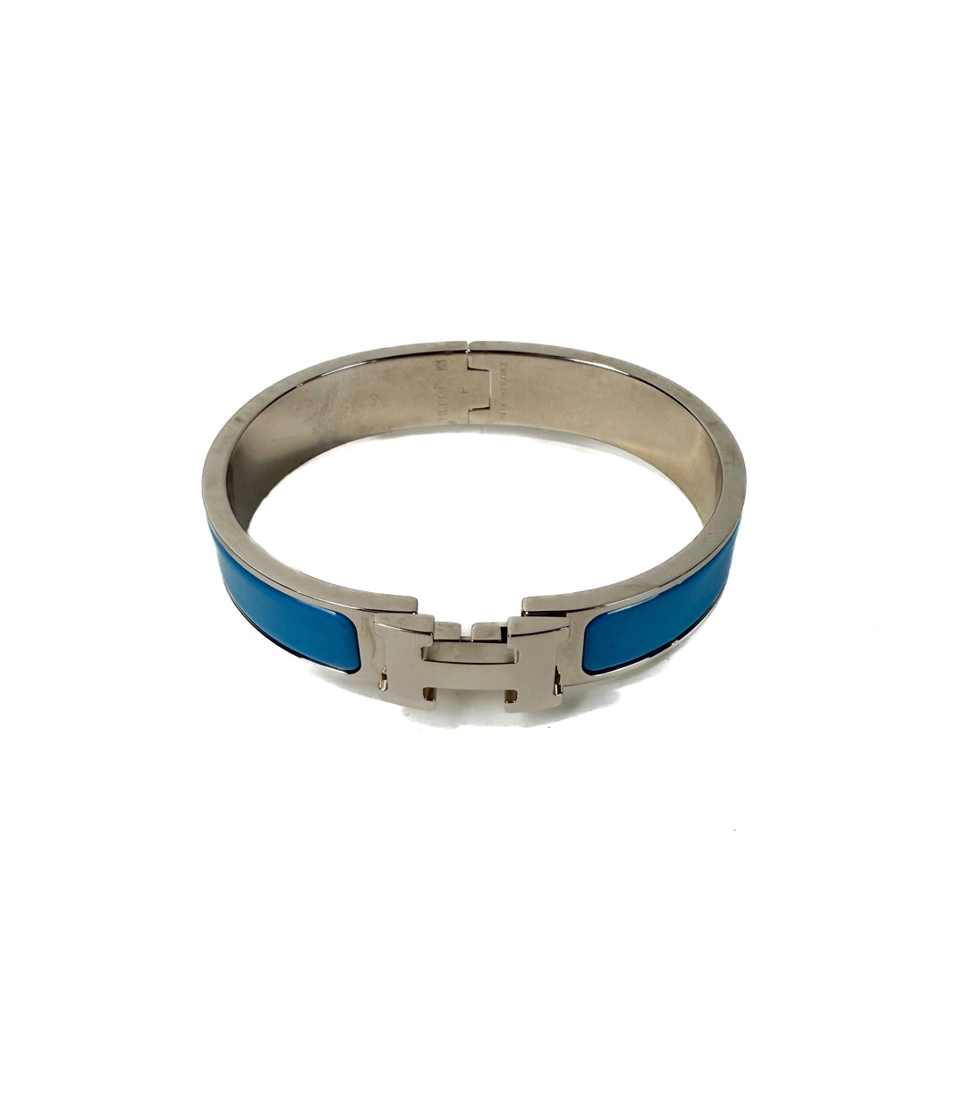 Hermes blue Clic H Bracelet NWOT (retail $770)
