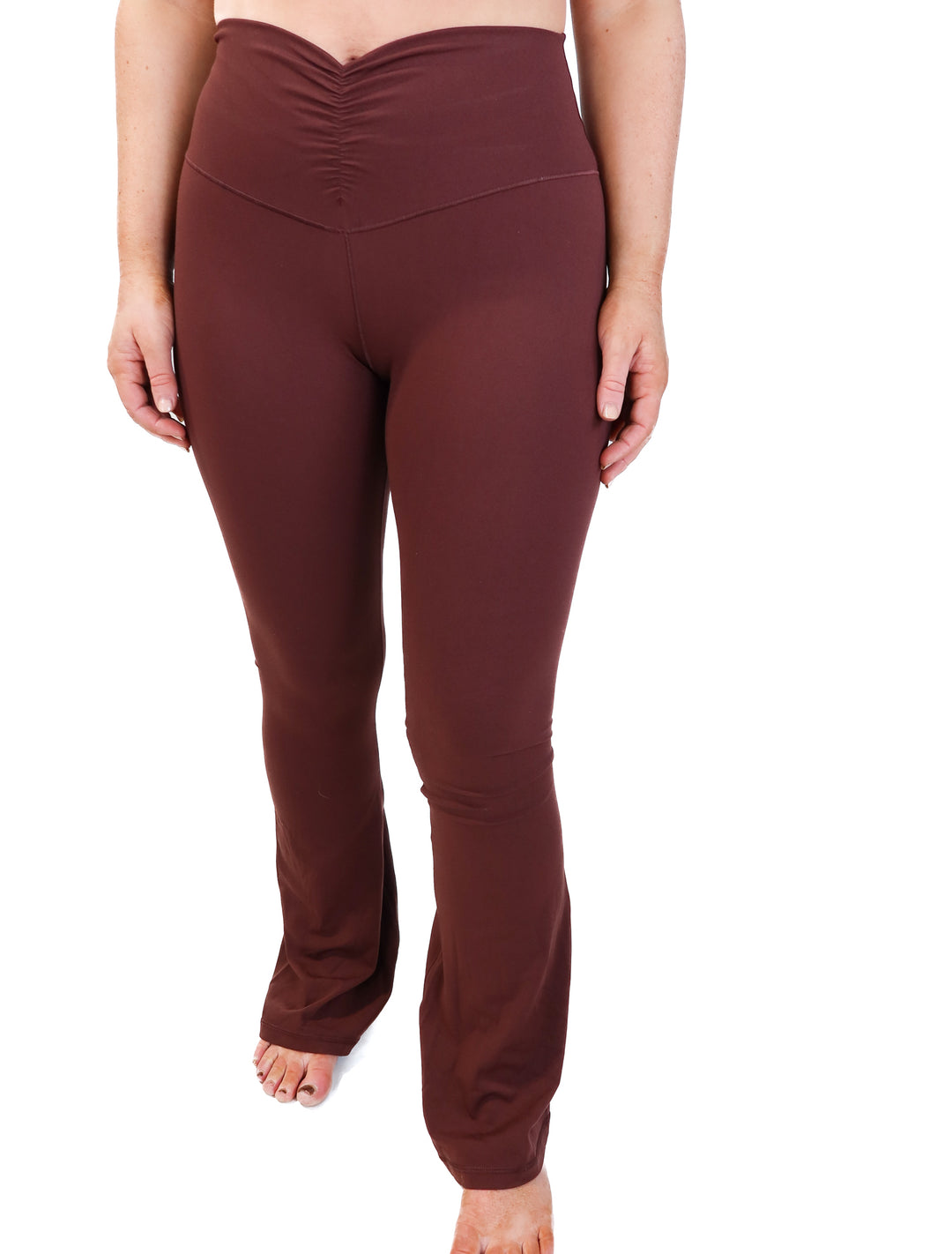 Offline maroon flare leggings (s; retail $54.95)