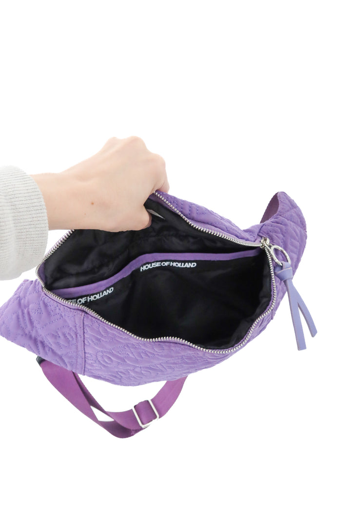 house of holland purple belt bag (retail $190)