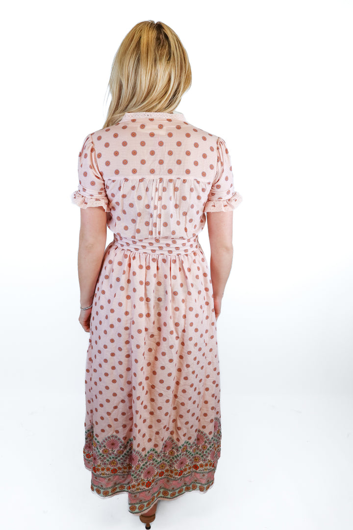 BTB Los Angeles Pink Floral Maxi Dress NWT (S; retail $413)