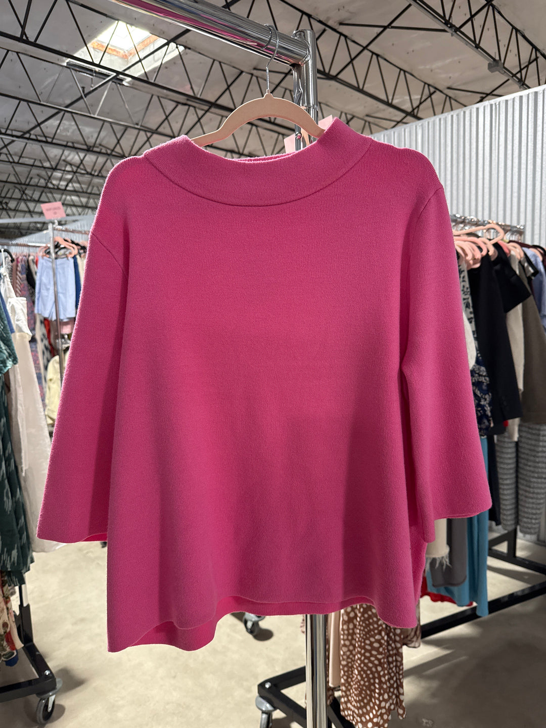 SOLD: Avara pink elbow sleeve sweater (L; retail $88)