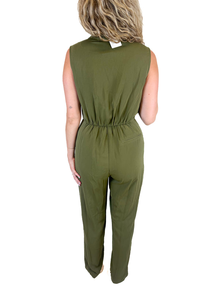Petal & Pup Army Green Jumpsuit NWT (L; retail $90)