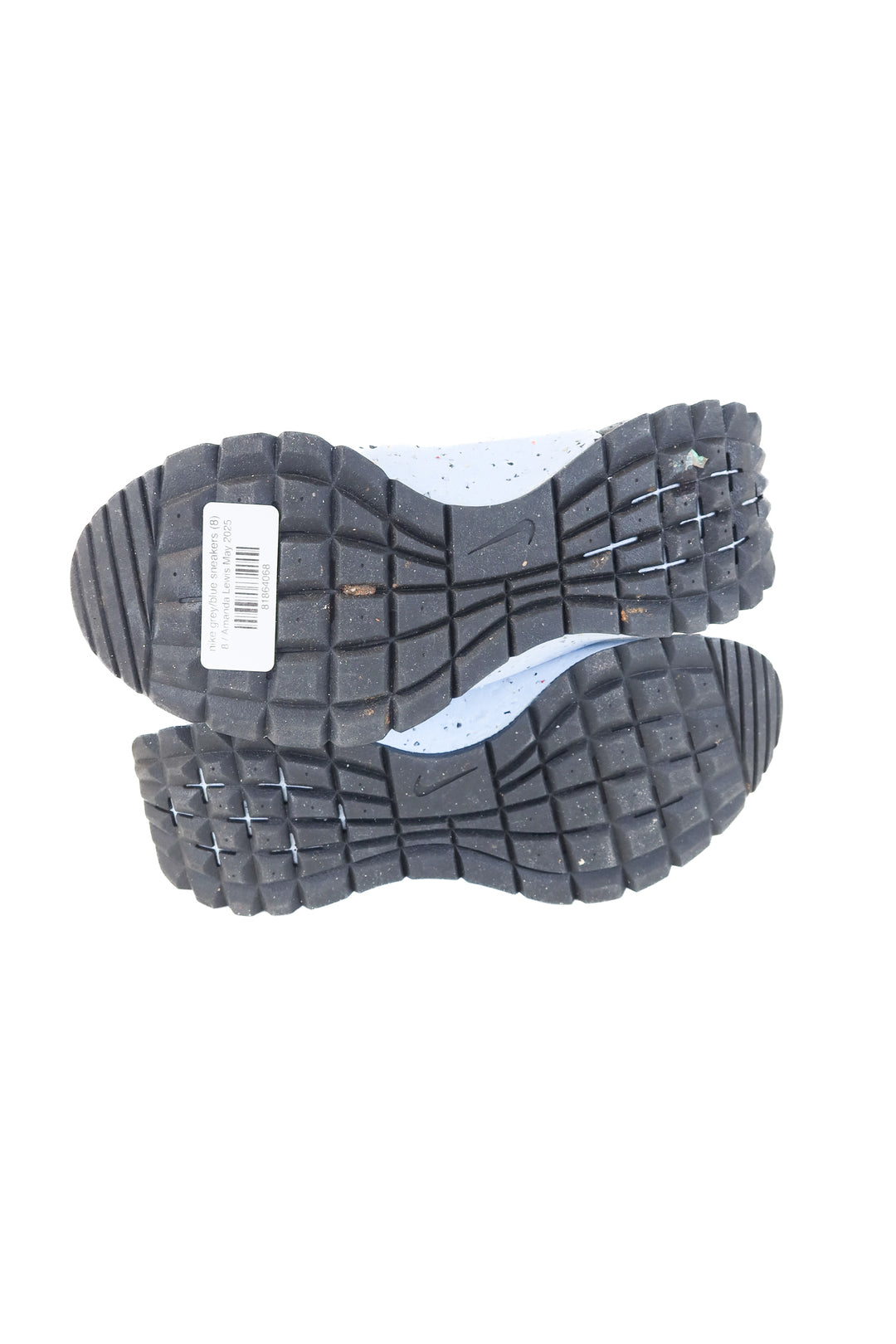 nike grey/blue sneakers (8; retail $80)