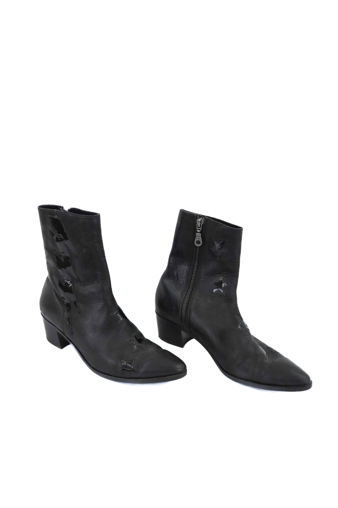 modern vice black boots w/ stars (37; retail $598)