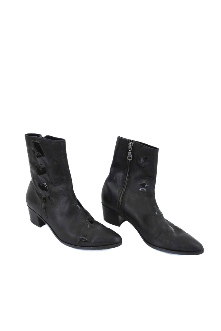 modern vice black boots w/ stars (37; retail $598)