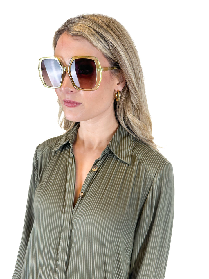 Green Oversized Sunglasses