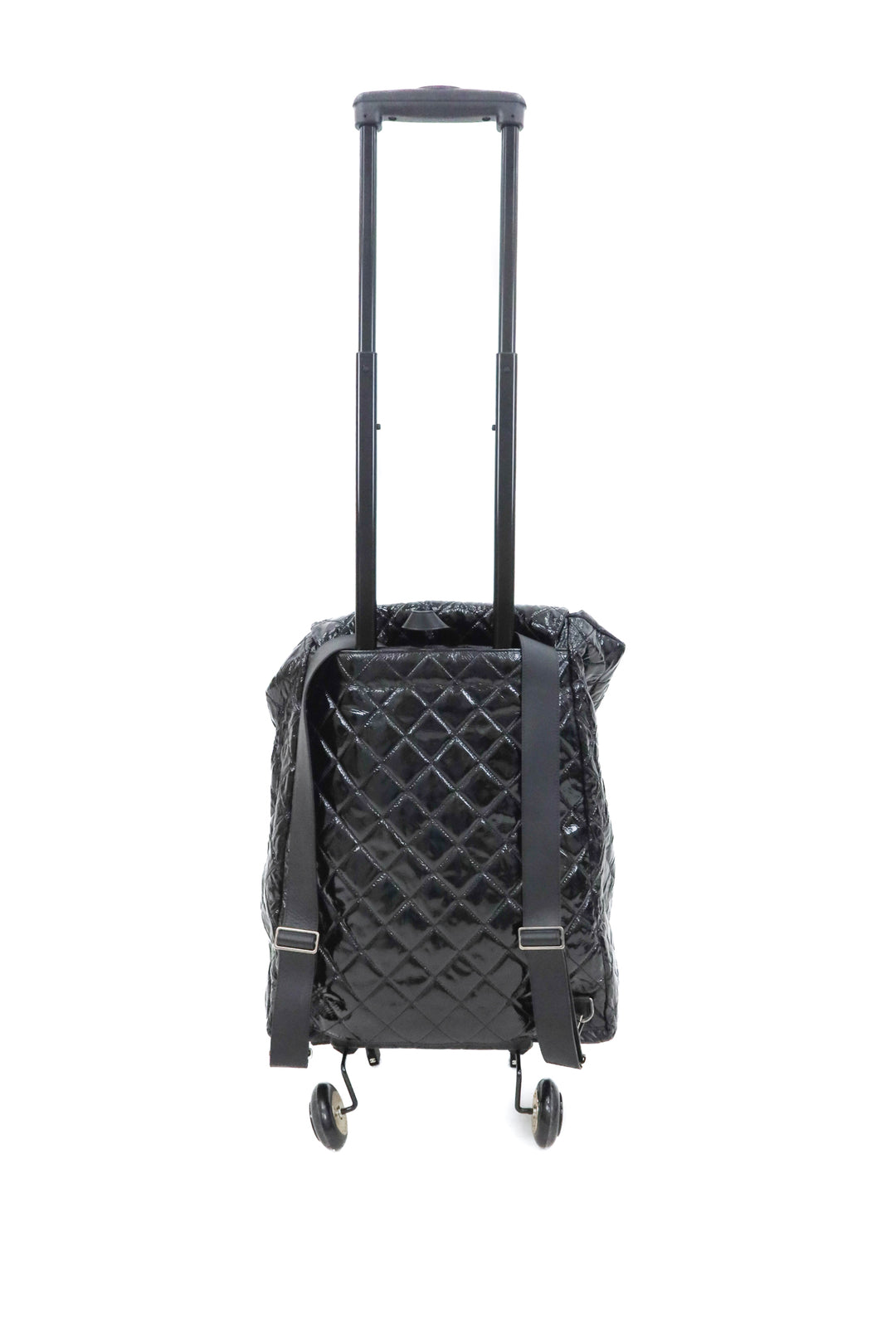 Chanel Patent Quilted Grocery Shopping Trolley Bag