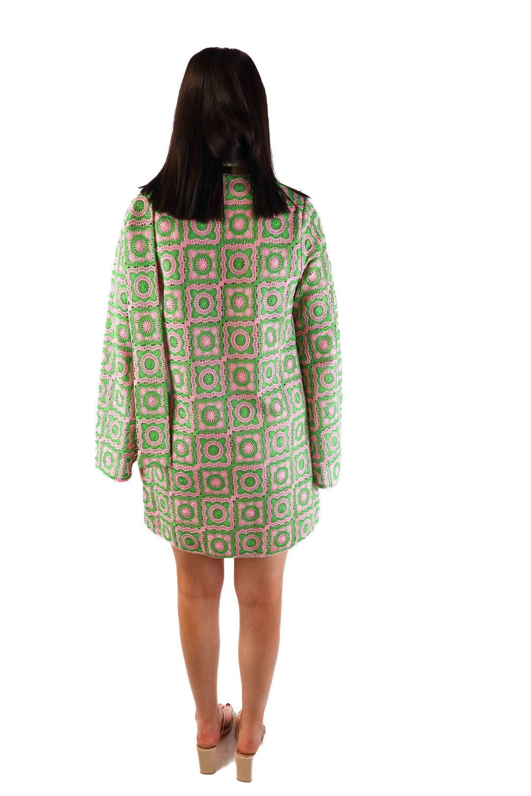 Show Me Your Mumu Floral Crochet Dress (M; retail $178)