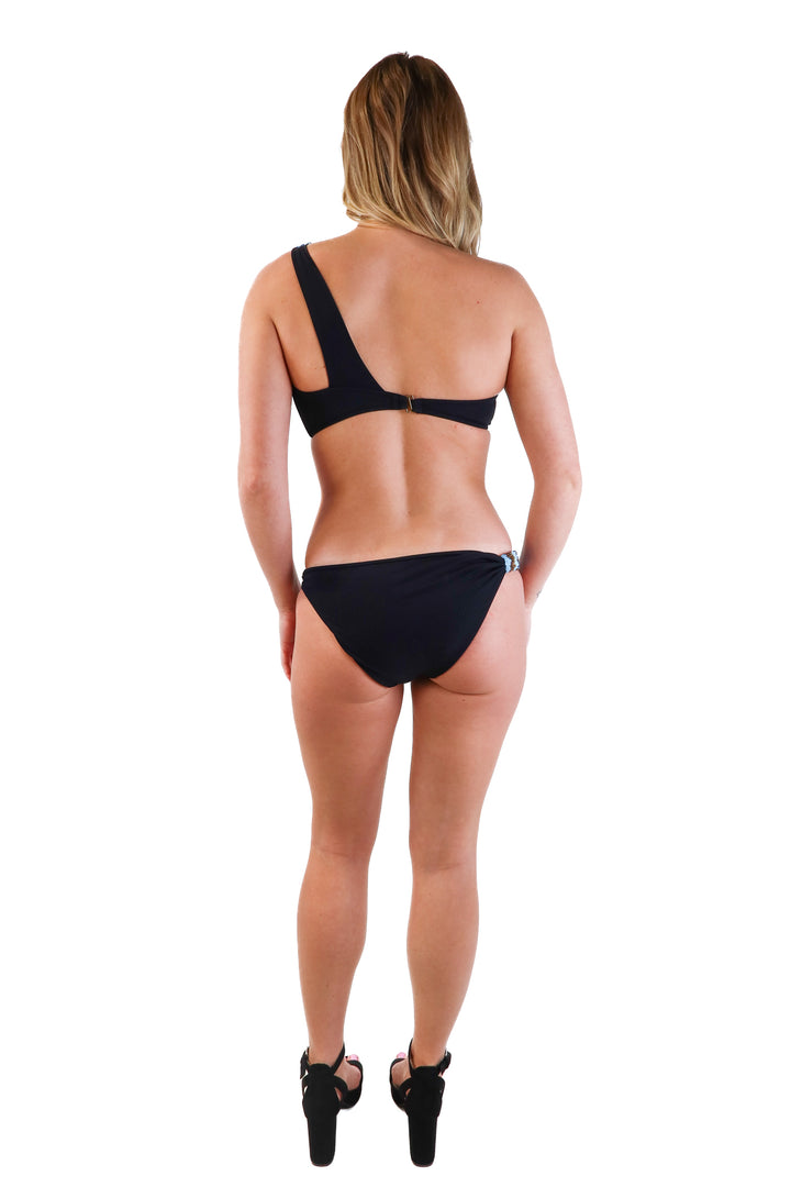 Mara Hoffman Black Bikini with Bead details (S; retail $425)