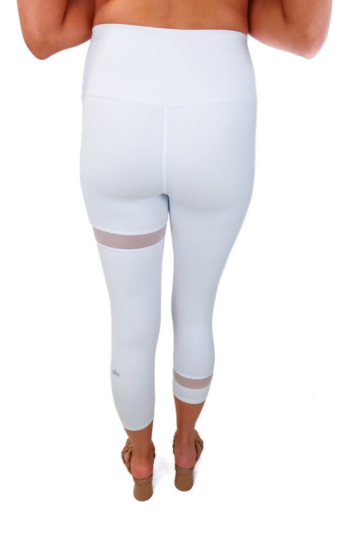 Alo White Mesh Panel Leggings (S)