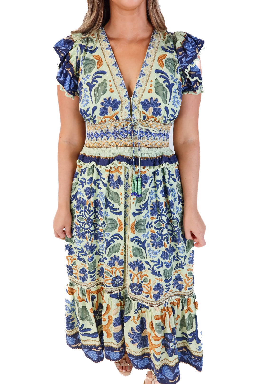 Farm Rio Floral Midi Dress (M; retails for $290)