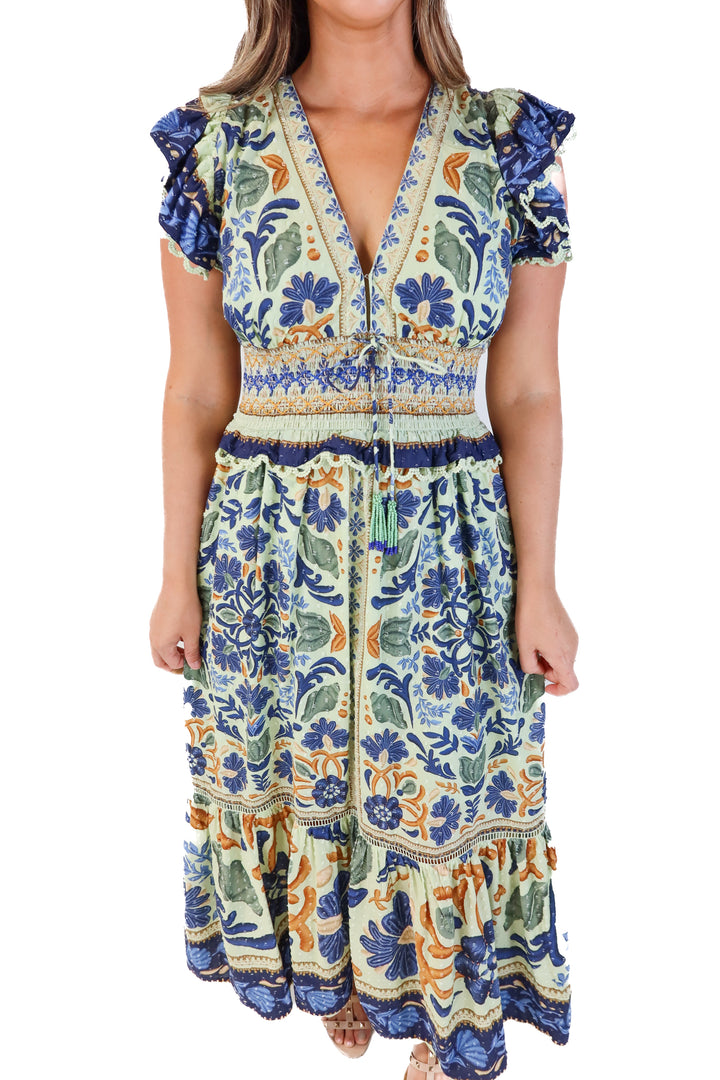 Farm Rio Floral Midi Dress (M; retails for $290)