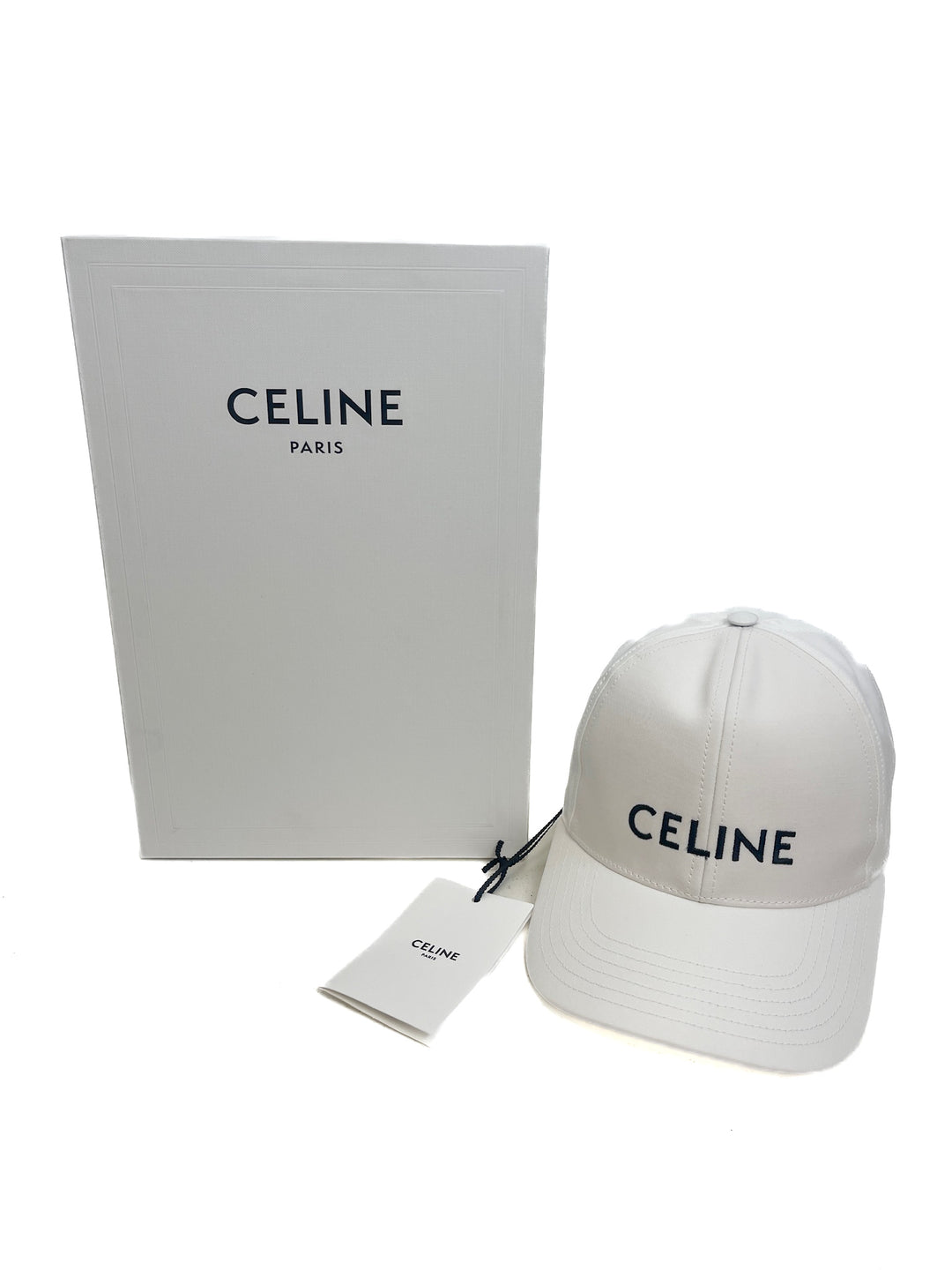 Celine White Baseball Hat NWT (O/S)