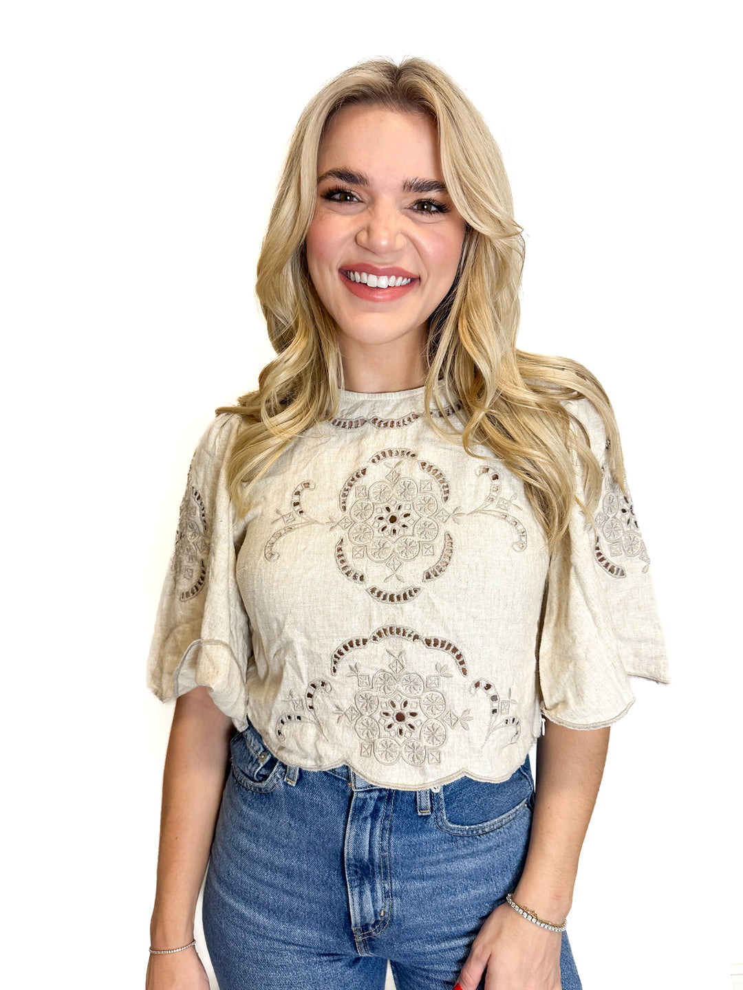 Abercrombie Embroidered Top NWT (XS)